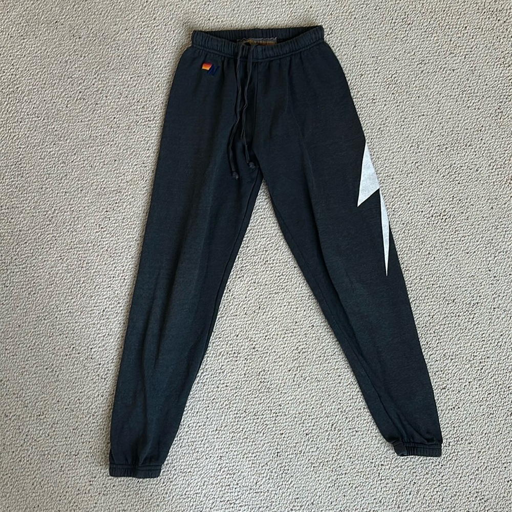 Aviator Nation Bolt charcoal grey sweat pant women’s XS